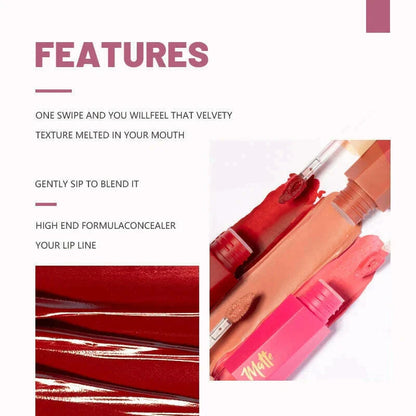 13 Colors Waterproof Matte Velvet Lip Tint Collection - Long-Lasting, Smudge-Proof, Nude Lip Glaze for a Sexy, Smooth Finish - P