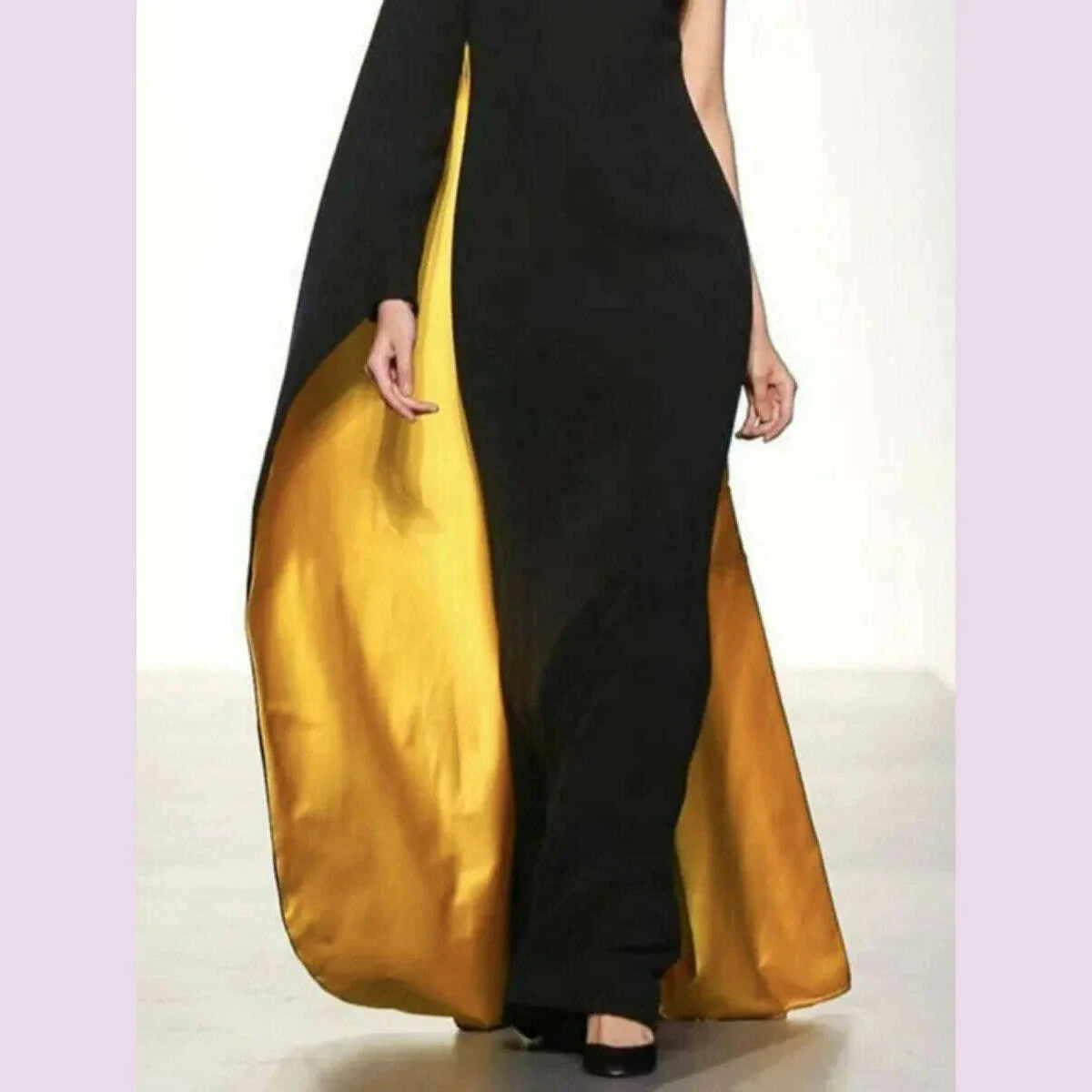 Freeacy 2024 Women's Asymmetric Elegant Evening Dresses Round Neck One-sleeves Slim Fit Maxi Dress Cap Sleeves Party Dress