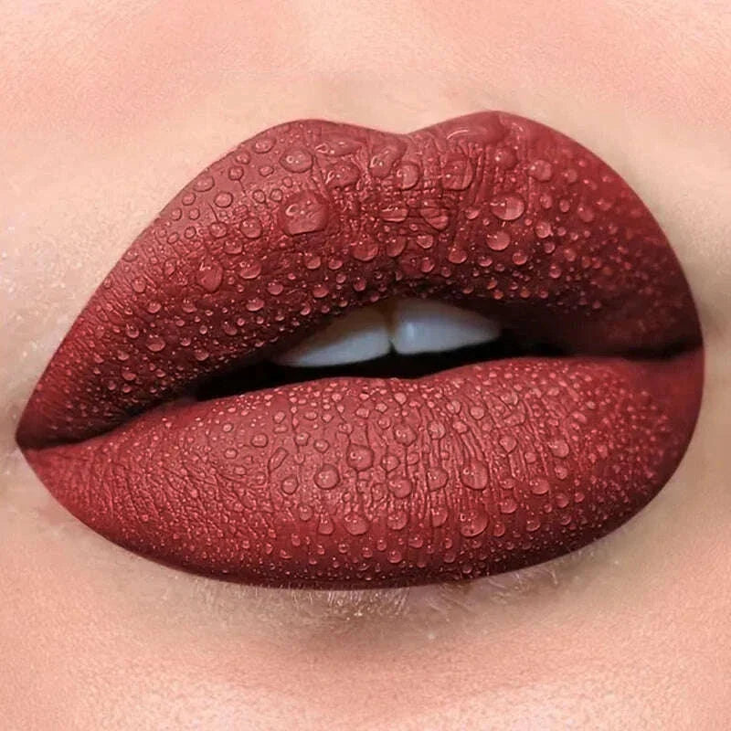13 Colors Waterproof Matte Velvet Lip Tint Collection - Long-Lasting, Smudge-Proof, Nude Lip Glaze for a Sexy, Smooth Finish - P