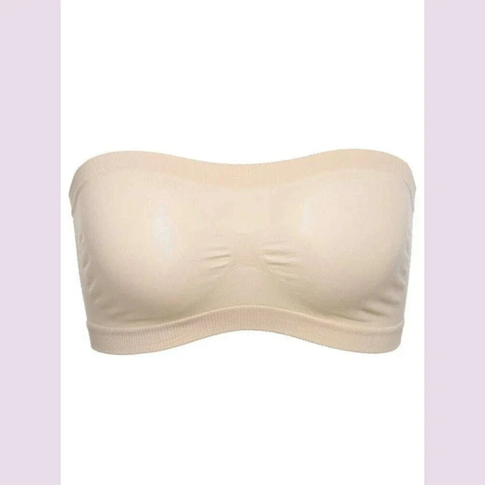 Lady's Sexy Strapless Crop Top Bra Bandeau Boob Tube Brassiere Summer Breathable Mesh Invisible Strapless Chest Wraps Tube Tops