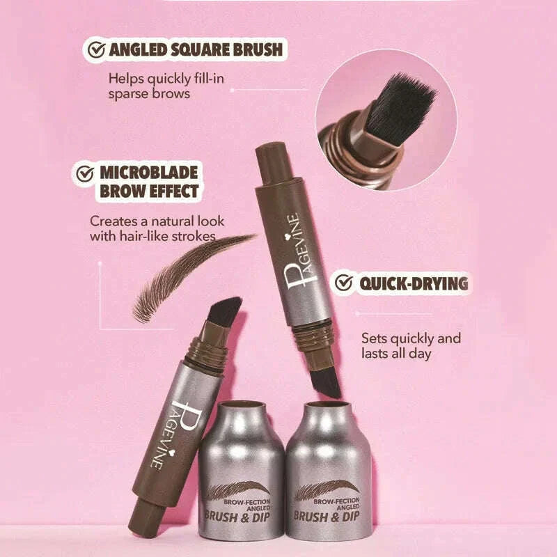 PAGEVINE Eyebrow Balm Large Brush Head Eyebrow Hairline Multi-Use Balm Non-Smudging Longlasting Press Wild Eyebrow Pencil Makeup