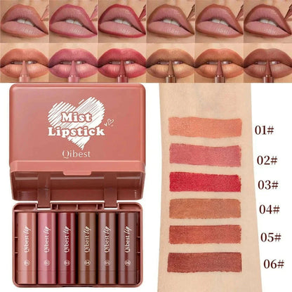 Tapered Lip Liner Pencil Set Lasting Matte Velvet Lip Contour Stick Waterproof Easy Color Lipstick Non Stick Cup Makeup Pen1/6Pc