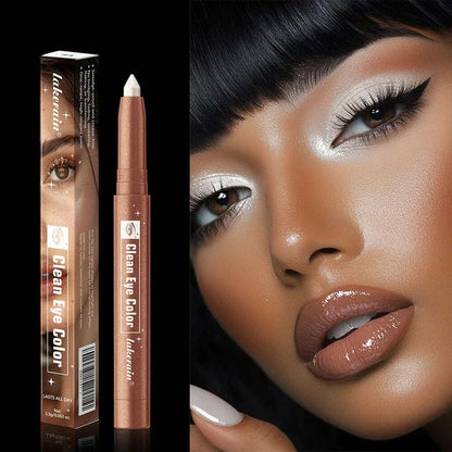 1pc Shimmering Eyeshadow Highlight Stick Glitter White Eyeshadow Pencil for Bright Eyes Dazzling Effect Makeup Highlighter