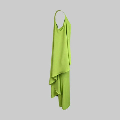 Modigirl 2025 Spring Jumpsuits Woman Elegant Cold Shoulder Batwing Sleeves Summer Green One Pieces Outfit Luxury Casual Jumpsuit