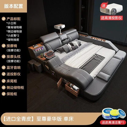 Smart Monster Frame Mattress Storage Bed Full Double Size Murphy Container Twin Bedroom Furniture