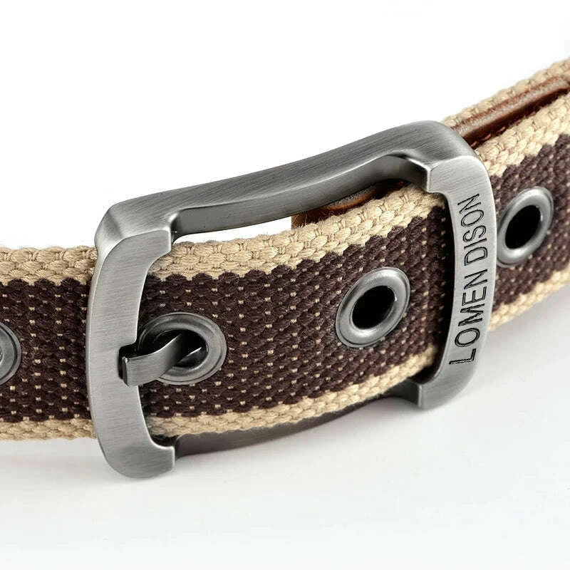 Men's and women's belt needle buckle canvas belt casual cargo belt Korean version of the tide male student youth outdoor belt