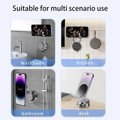 2025 Car Magnetic Phone Holder 720° Rotation Foldable Adjustable Vacuum Suction Cup Stand Bracket Desk Wall For iPhone Tesla