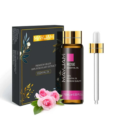 10ml Pure Plant Essential Oil For Humidifier Diffusers Mint Lavender Tea Tree Rose Vanilla Sandalwood Jasmine Pure Nature Oil
