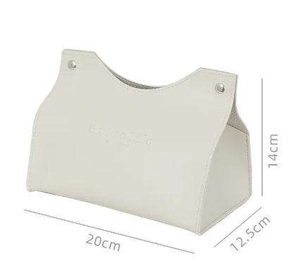 Leather Tissue Box Car Tissue Box Home Living Room Decoration Bedroom Kitchen Desktop Nordic Large Storage Box Napkin Holder