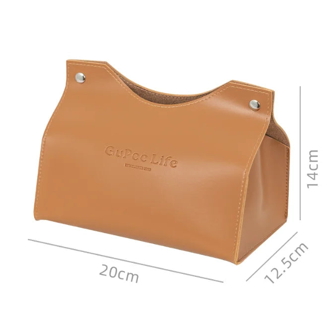 Leather Tissue Box Car Tissue Box Home Living Room Decoration Bedroom Kitchen Desktop Nordic Large Storage Box Napkin Holder