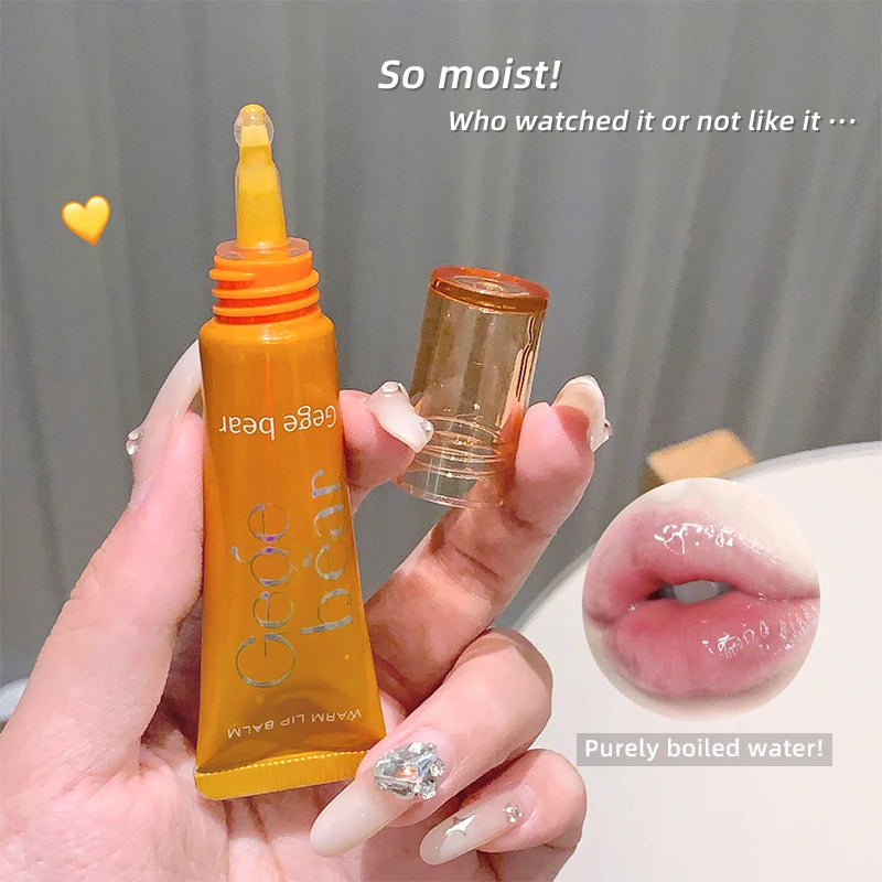 Gege Bear Color-Changing Lip Balm Hydrating & Lightweight Formula Lip Gloss, Non-Greasy and Nourishing Lip Care, New Design, 202