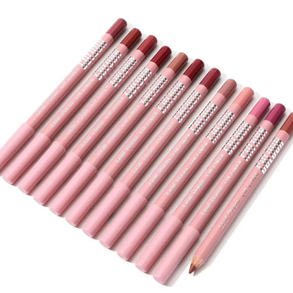 12Color Matte Lipliner Pencil Waterproof Plumping Stain Lipstick Natural Nude Pink Lip Liner Pro Outline The Lips Contour Makeup