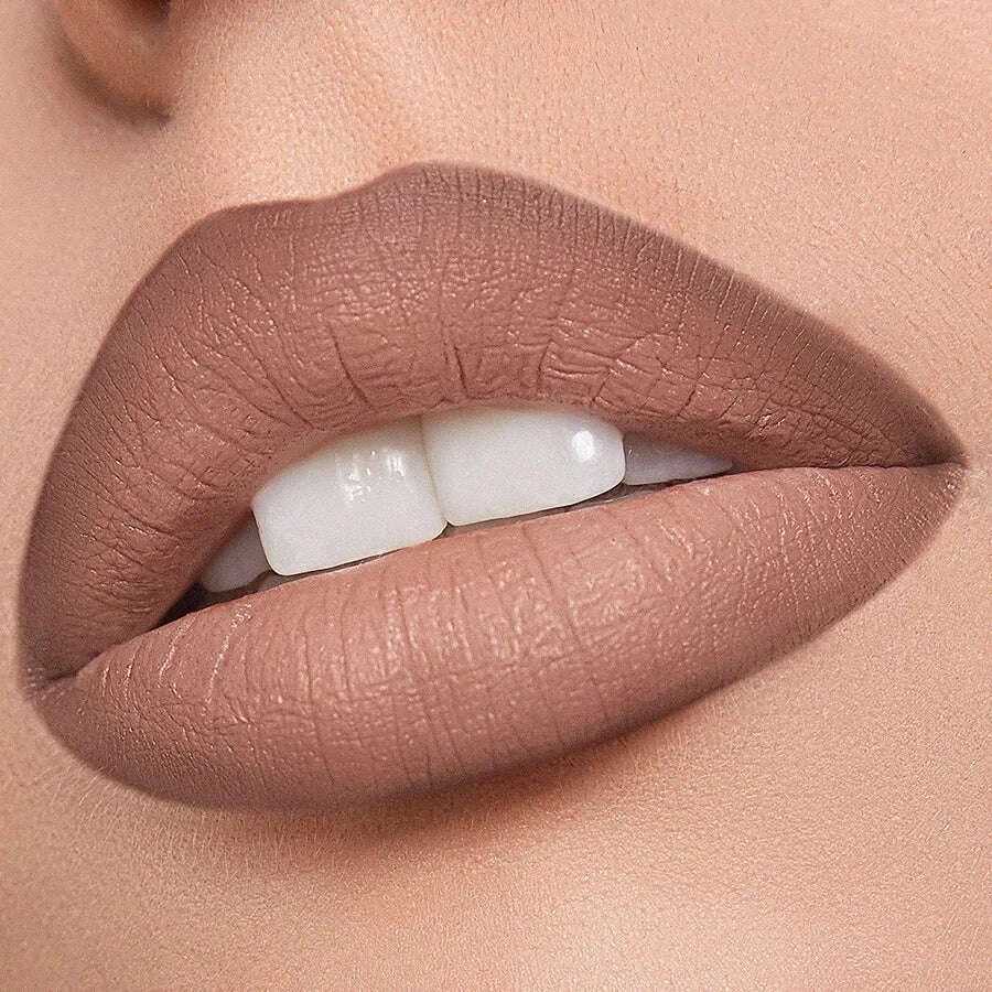 1pc Matte Sexy Lipstick Non Fading Brown lipliner Pen Contour Tint Lipstick Lasting Eye and Lip Makeup on offer Waterproof lip