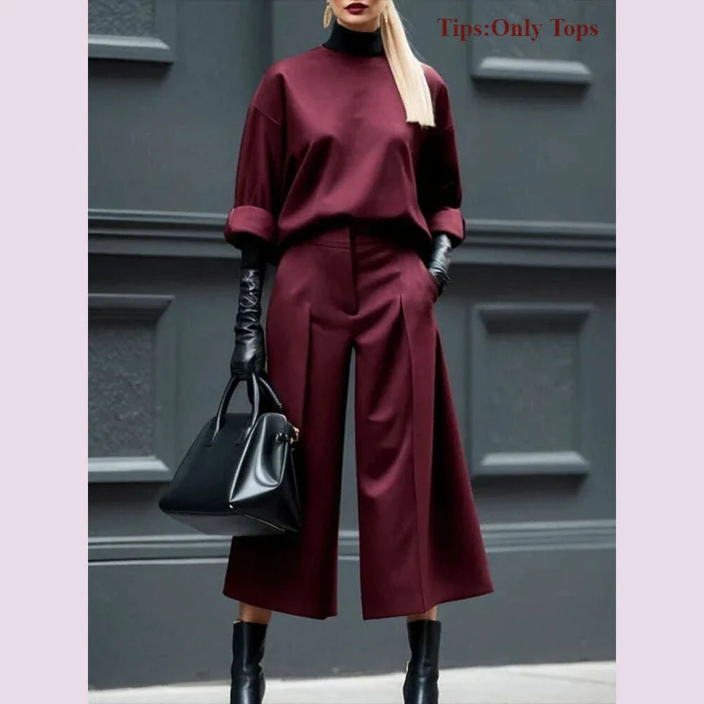 Freeacy 2025 New Women's Tops Burgundy Round Neck Half Sleeves Loose Fit T-shirt Spring and Summer Casual Streetwear Shirts