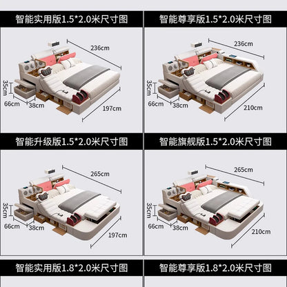 Unique Minimalist Beds Fancy Reading King Sleeping Dressers Beds Massage Smart Muebles Para Dormitorio Bedroom Furniture