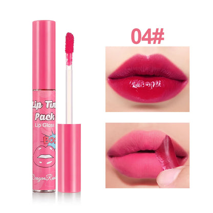 Peel Off Rose Red Lip gloss Lip Outline Contour Tattoo Lip Stain Waterproof Transfer Resistant Tear Off Peel Off Lipstick Makeup