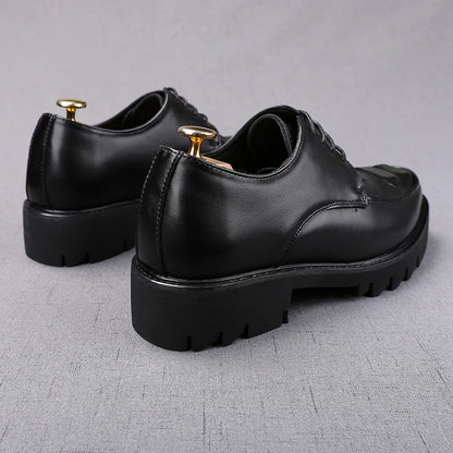mens casual original leather tassel shoes black stylish platform shoe business wedding dress crocodile pattern footwear zapatos