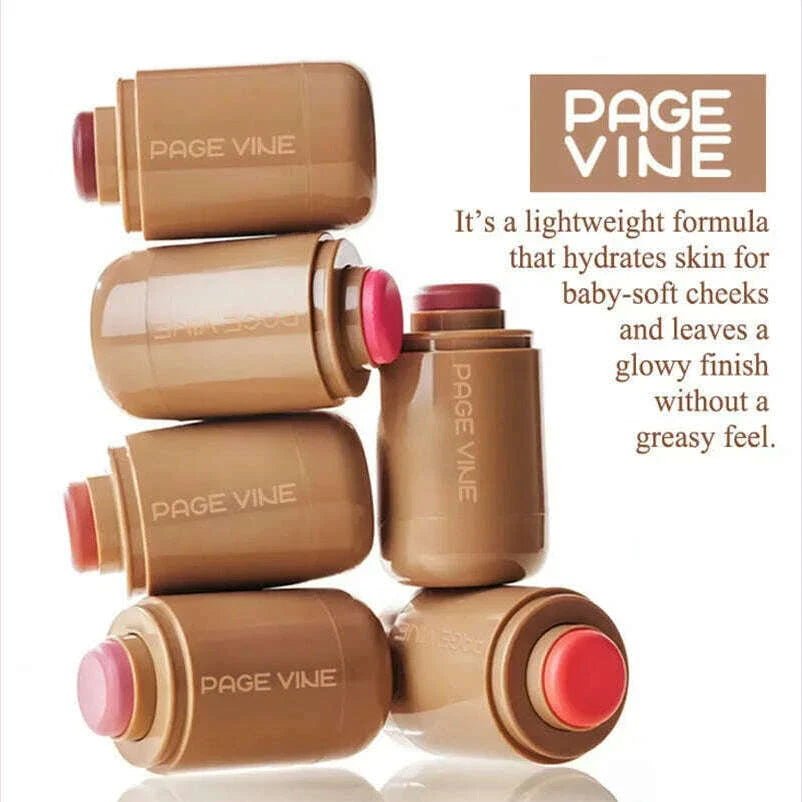 New Pocket Blush Stick Lip And Cheek Hydrating Stick Natural Rouge Powder Blush Cream Lipstick Cheek Easy To Apply Color