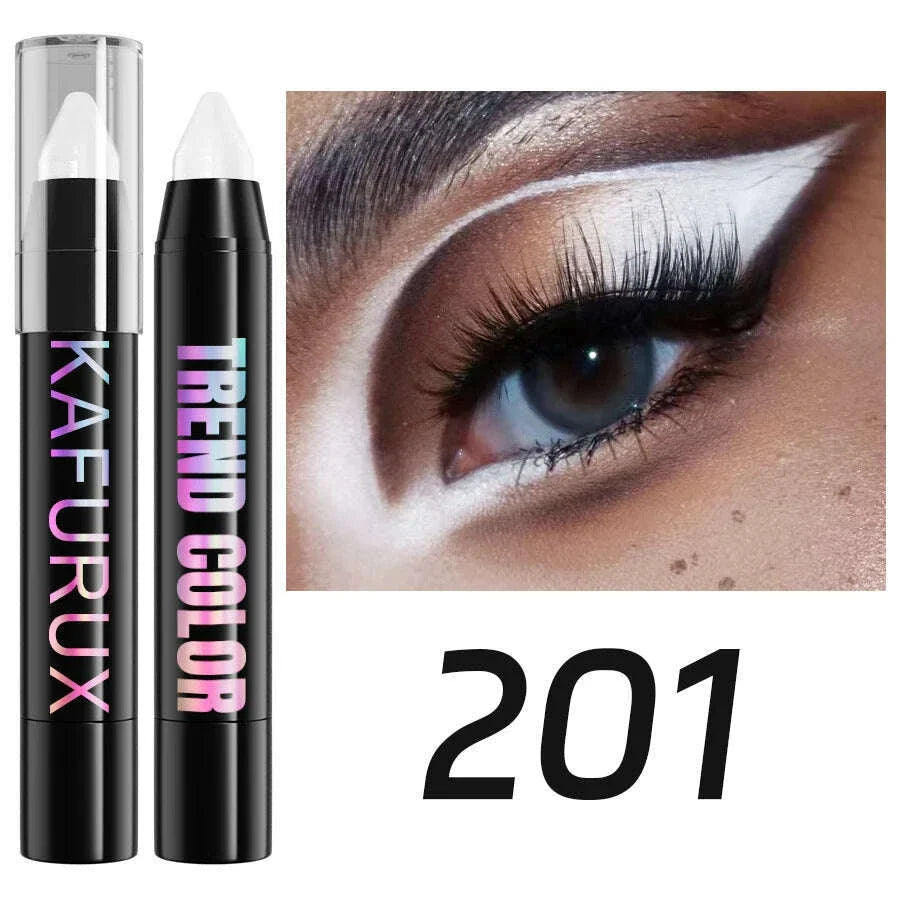 24 Colors Pearlescent Glitter Eyeshadow Eyeliner Pencil Waterproof Matte Nude Eye Shadow Eye Makeup Shimmer Highlighter Pen Tool