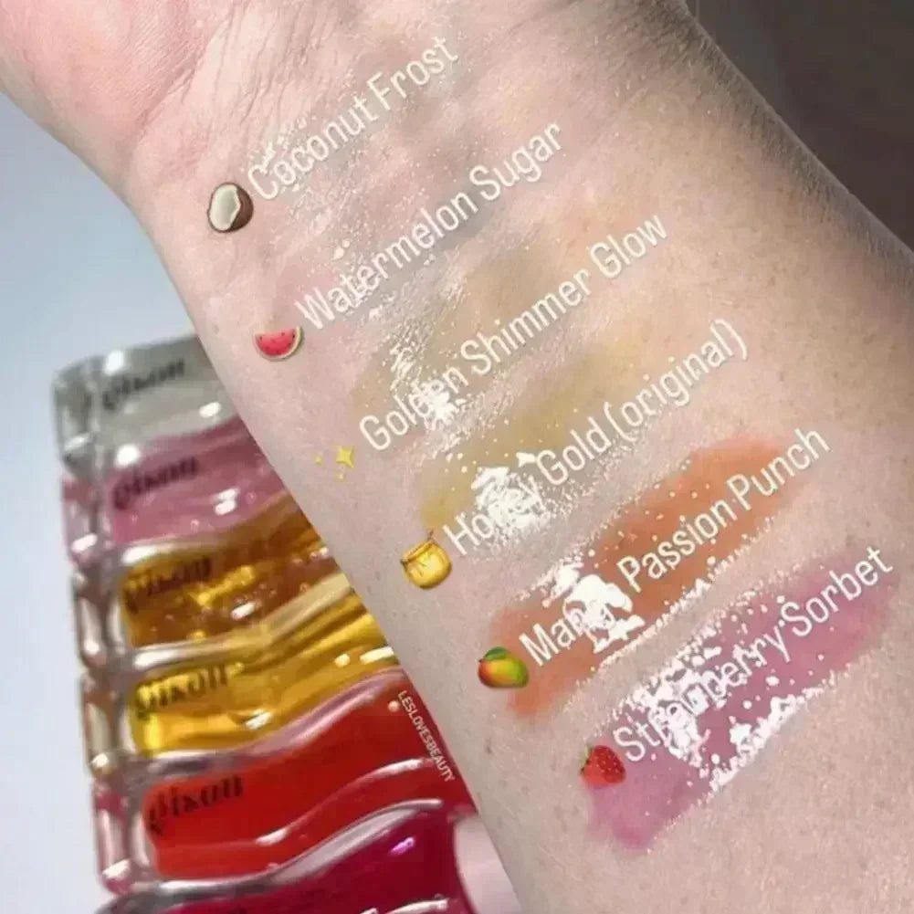 Gisou Fruit Honey Lip Balm Long Lasting Moisturizing Nourishing Lip Oil Gloss Care Exfoliating For Women Improve Lip Dryness
