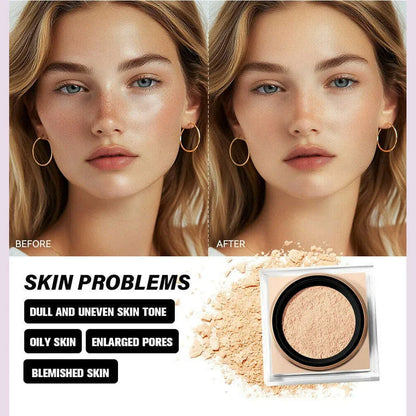 4 Color Luxury Loose Setting Powder Face Foundation Oil-Control Brighten Skin Full Coverage Face Beauty Makeup Powder Cosmetics