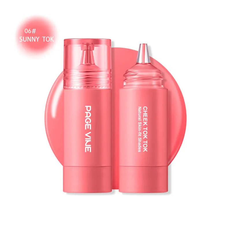 PAGE VINE Liquid Blush Longlasting Velvet Ink Blusher Brightening Natural Rouge Multi-Purpose Matte Lipstick Eyeshadow Makeup