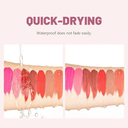 13 Colors Waterproof Matte Velvet Lip Tint Collection - Long-Lasting, Smudge-Proof, Nude Lip Glaze for a Sexy, Smooth Finish - P