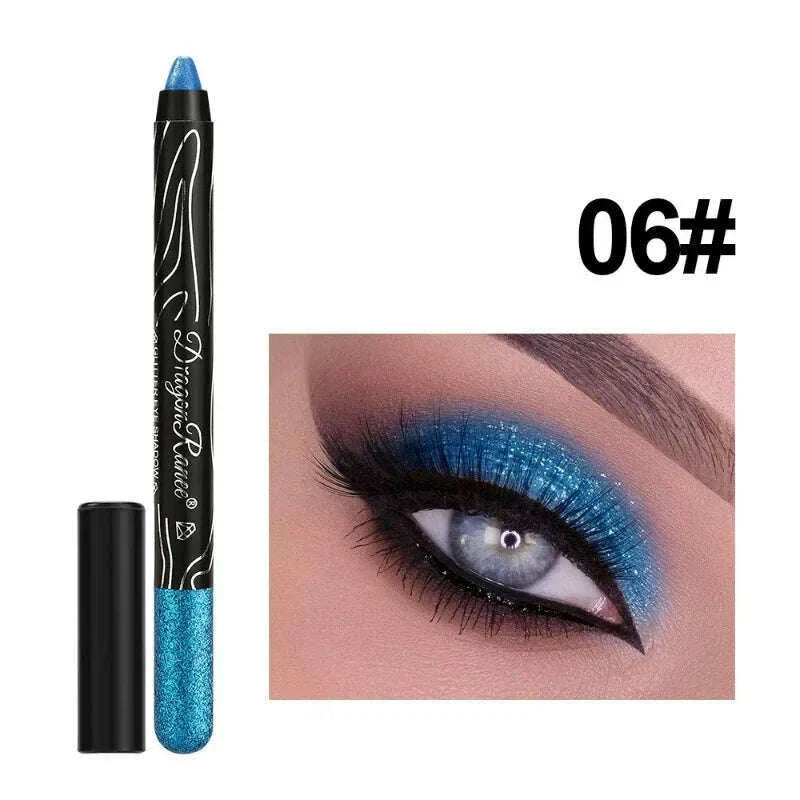 Shiny Pearlescent Highlighter Eyeshadow Pencil Waterproof Lasting Glitter Eyeliner Gel Pen Makeup Lying Silkworm Eyeshadow Pen