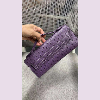 XMESSUN Customized Ostrich Pattern Long Clutch Bag PU Leather Party Tote Bag High Quality Designer Handbags Ins Trendy Bag