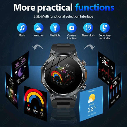 LIGE New Smart Watch Men 800mAh Ultra Long Battery Life Waterproof Outdoor Sport Watches Bluetooth Call Military Smartwatch 2025