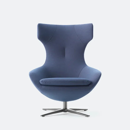 A Modern simple leisure lounge chair OEM designer Hotel High back chair living room swivel armchair