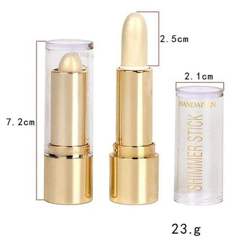 3 Colors 3D Face Brighten Highlighter Bar Cosmetic Face Contour Bronzer Shimmer Highlighter Stick Concealer Cream Makeup tool