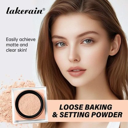 4 Color Luxury Loose Setting Powder Face Foundation Oil-Control Brighten Skin Full Coverage Face Beauty Makeup Powder Cosmetics