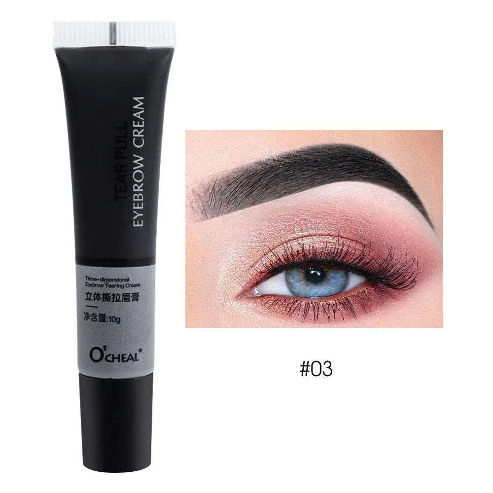 Tearing Eyebrow Gel Makeup Semi-Permanent Waterproof Long Lasting Tattoo Tint Sweatproof  Peel Off Dye Eyebrow Cream Cosmetics