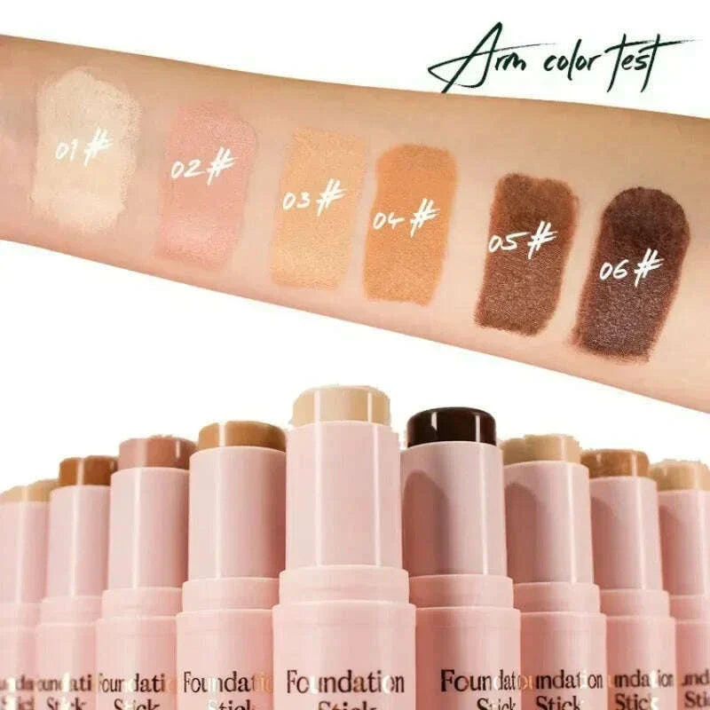 Facial Stick Foundation Full Coverage Dark Skin Foundation Makeup Lasting Oil-control Concealer Base Cream Matte Natural Primer