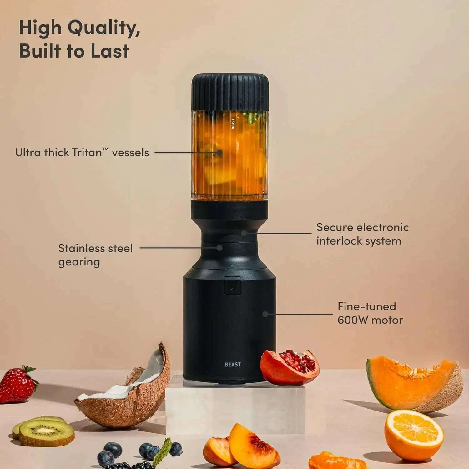 The Mini Blender Plus | Mini Countertop Kitchen Blender | Blend Smoothies And Shakes, Dressings, Sauces, Dips | Extra Vessels,
