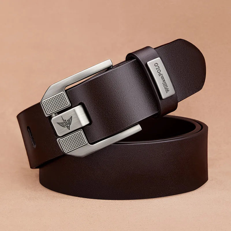 Luxury Men's Belt Leather Fashionable Cowboy Pin Buckle Dress Belts