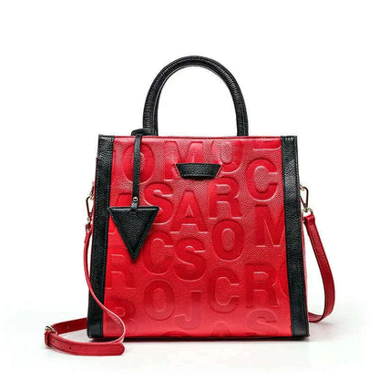 Genuine Leather Women's Bag 2024 New Fashion One Shoulder Crossbody Bag Women's Bag Versatile Handbag Big Bag