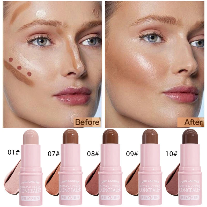 Highlighter Stick Brightening Skin Tone Contouring Natural Stereo Concealer Cream Makeup Base Foundation Multi-Purpose Stick