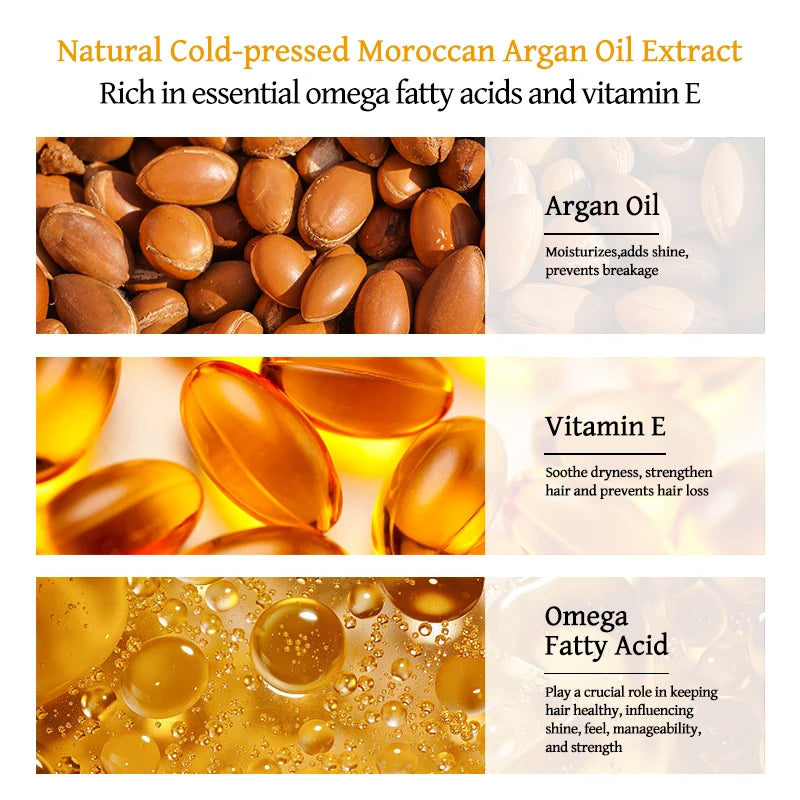 Argan Oil Morocco Hair Serum Natural Hair Oil Organic Nourish Repair Damagd Frizzy Treatment Strengthen Hair Oil Care Serum PURC
