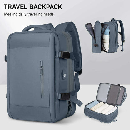 Travel Backpack for Men Women, Large Capacity Camping Backpack, Expandable Multifunctional Backpack Easyjet Cabin Bag 45x36x20