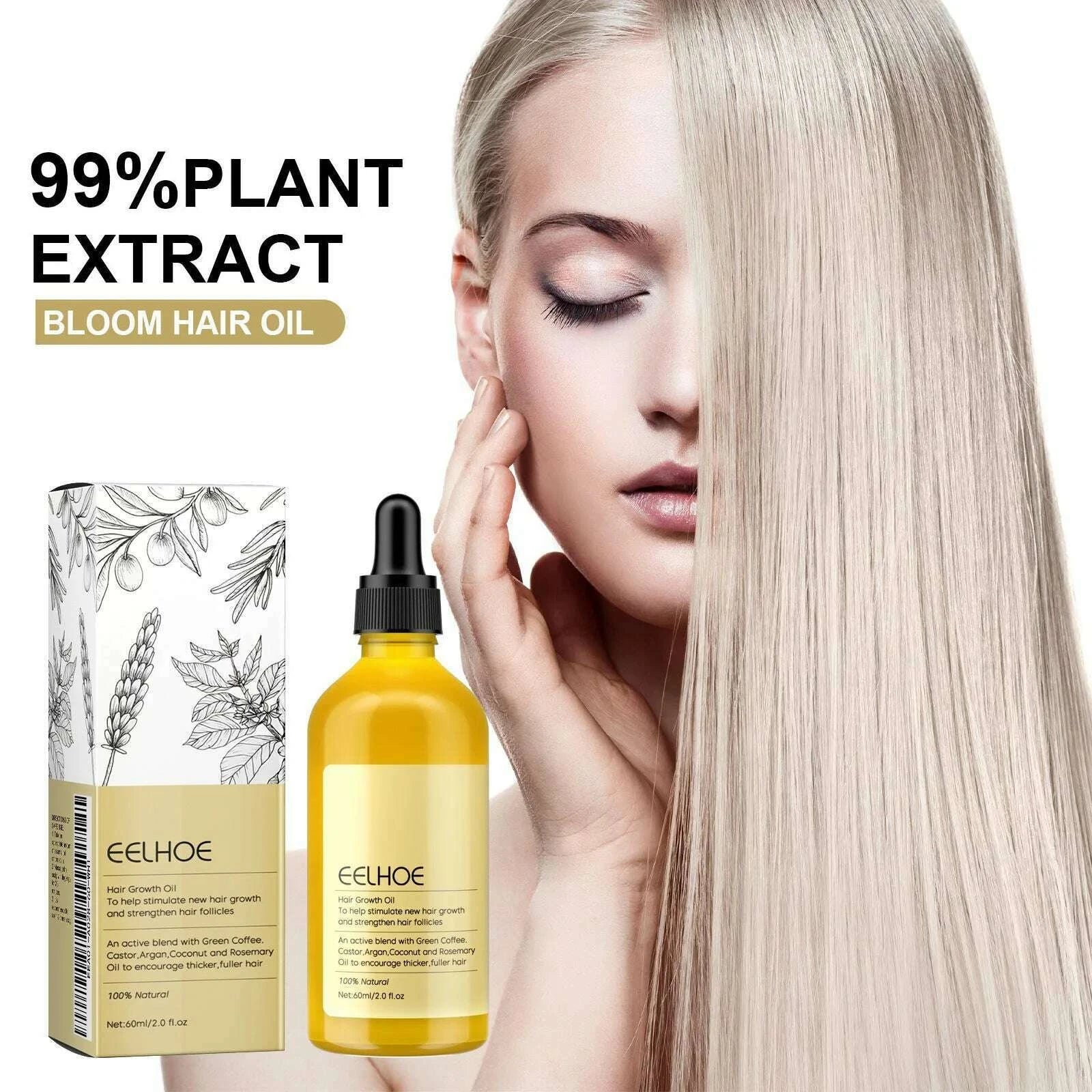 60ml Rosemary Dense Hair Essential Oil Repairs Hair Damage Prevent Hair Loss Soften Hair Strengthen Hair Roots Nourishe Hair Oil