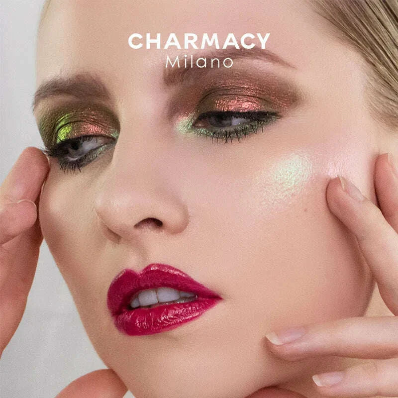 CHAEMACY 6 Colors Glitter Optical Chameleon Powder Eyeshadow Long Lasting Easy to Wear Eye Shadow for Women Makeup Cosmetic