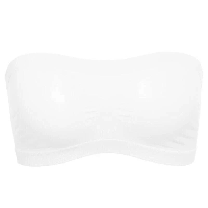Ladies' Sexy Strapless Crop Top Bra Bandeau Boob Tube Brassiere Summer Breathable Mesh Invisible Strapless Chest Wraps Tube Tops