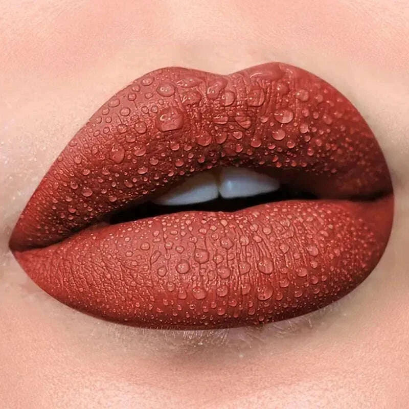 13 Colors Waterproof Matte Velvet Lip Tint Collection - Long-Lasting, Smudge-Proof, Nude Lip Glaze for a Sexy, Smooth Finish - P