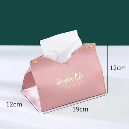 Leather Tissue Box Napkin Holder Car Tissue Box Home Living Room Holder Case Storage Hotel Carton Household Home Large Storage
