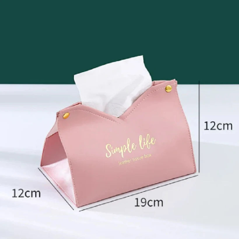 Leather Tissue Box Napkin Holder Car Tissue Box Home Living Room Holder Case Storage Hotel Carton Household Home Large Storage