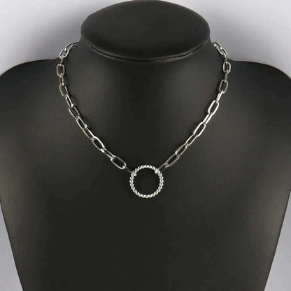 316L Stainless Steel Necklace For Women Choker Necklace Heart Clavicle Chain Necklaces Charm Heart Pendant Necklace Jewelry Gift