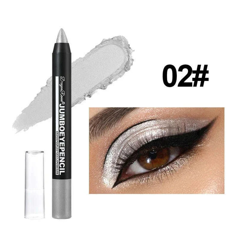 12 Colors Long-lasting Eyeshadow Pencil Waterproof Pigment Blue Purple Black Eye Shadow Stick Women Fashion Colorful Eye Makeup
