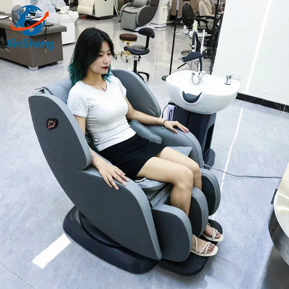 XinSheng Professional Rotating Shampoo Chair Hair Head SPA Chairs Headspa Salon Furniture Barber Chair Shampoo Bed Barber Beds
